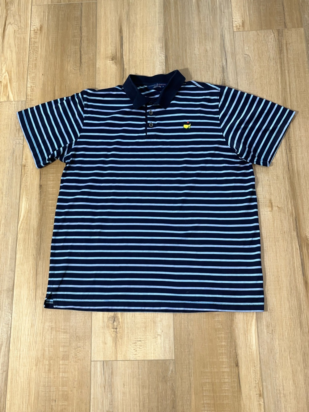 The Masters Men’s Clubhouse Collection Striped Cotton Polo Size XL